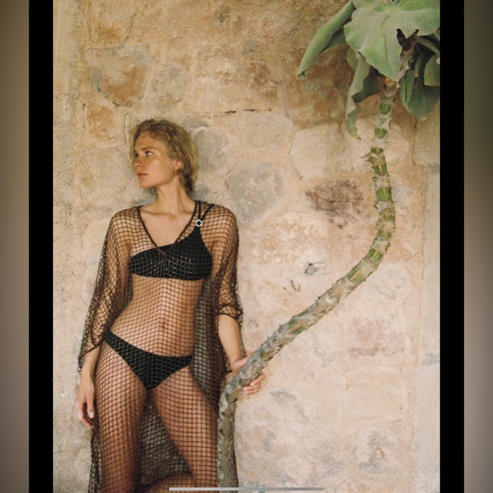 Zara sequins mesh kaftan dress - Picture 3 of 11